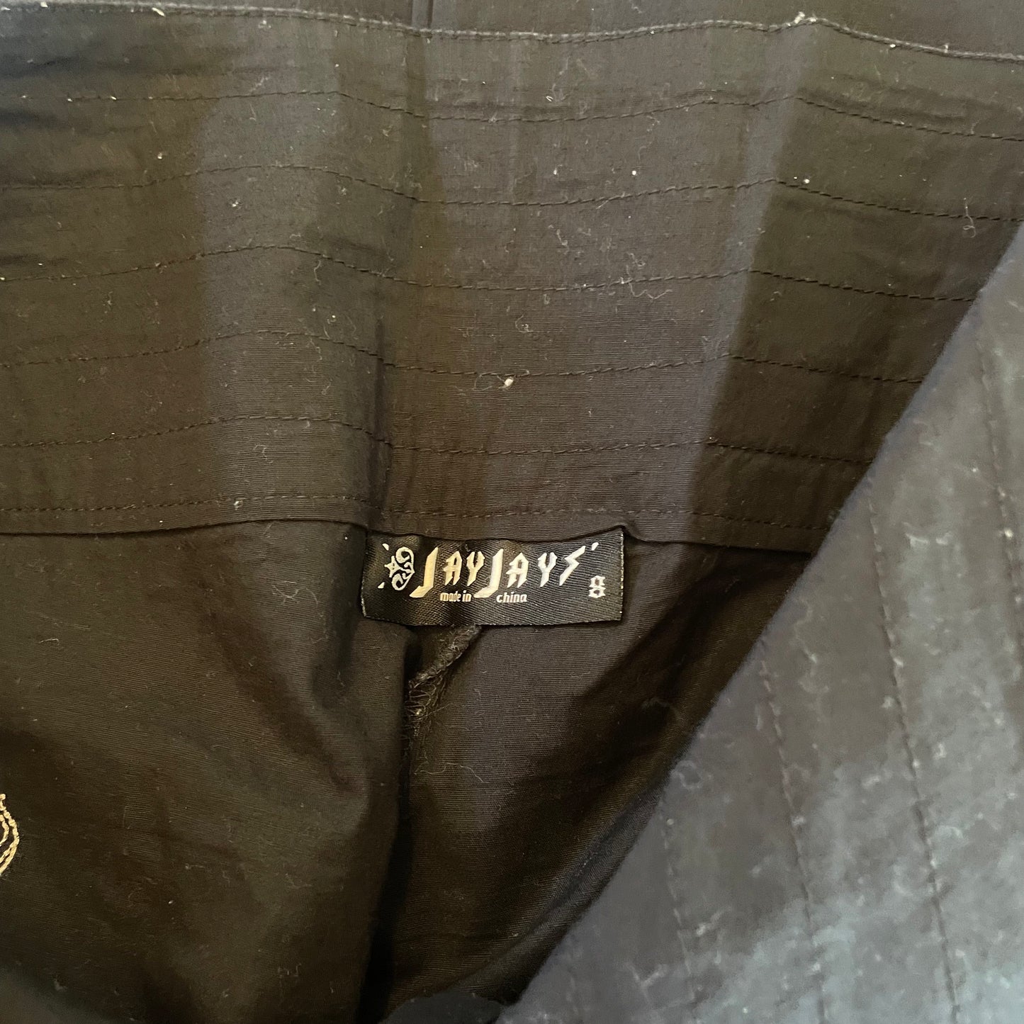 black flared 3/4 pants