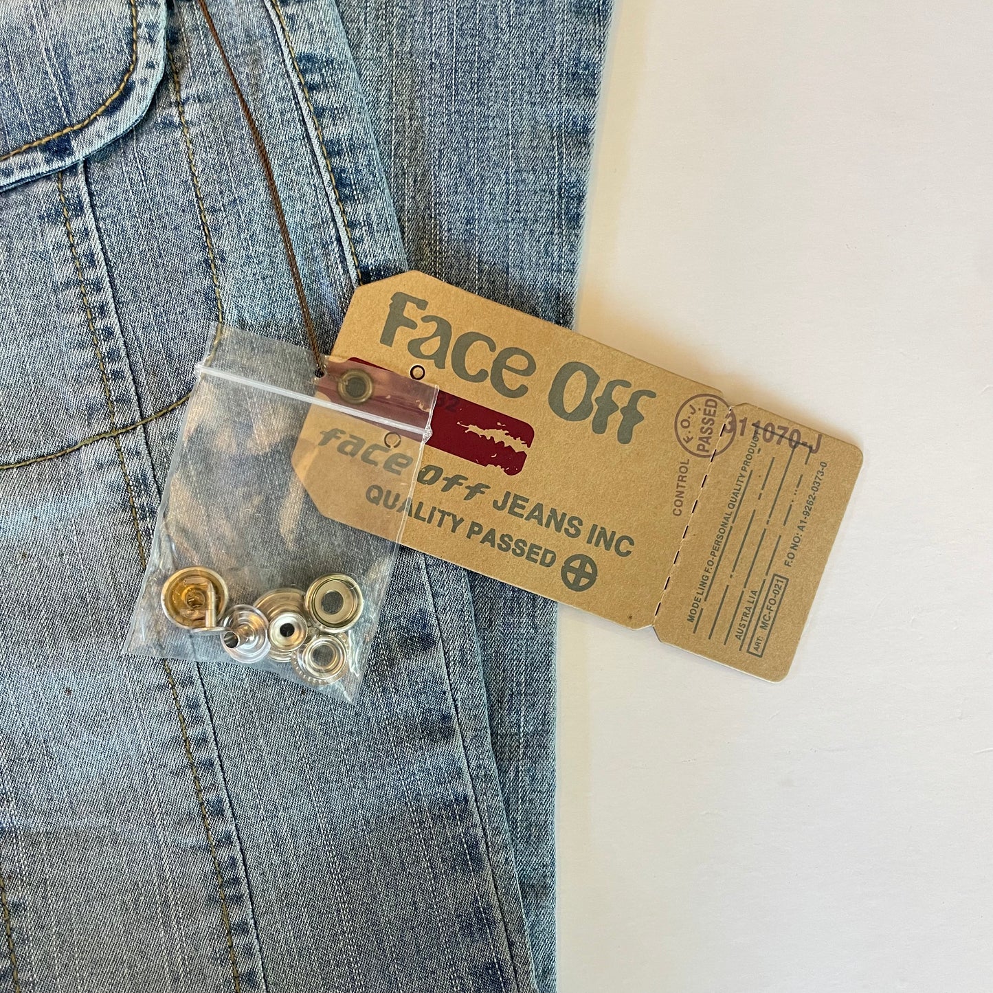 y2k deadstock Face Off jeans