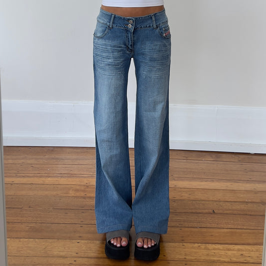 wide leg denim jeans