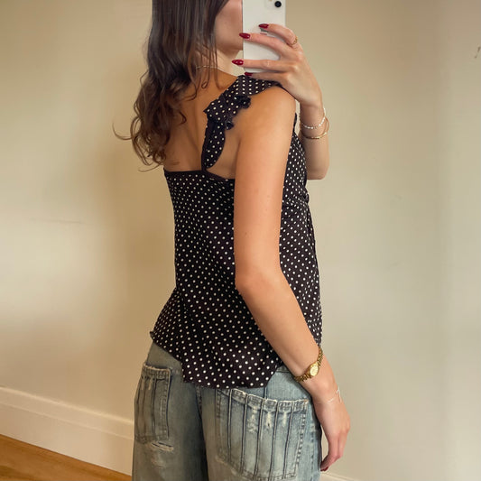 vintage polka dot top
