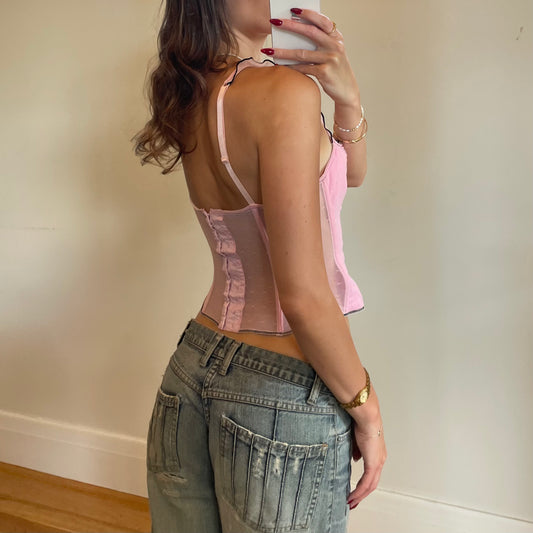 vintage pink corset