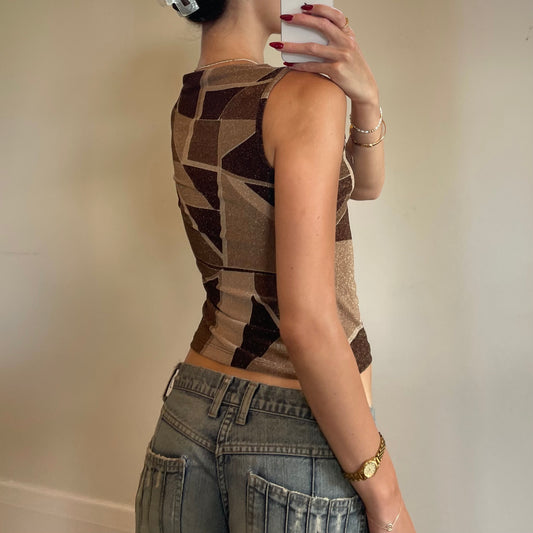 boat neck graphic tank