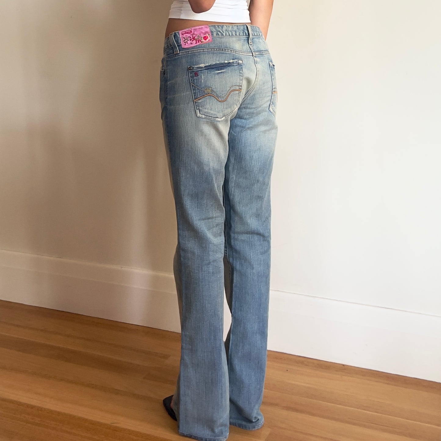 light wash denim jeans