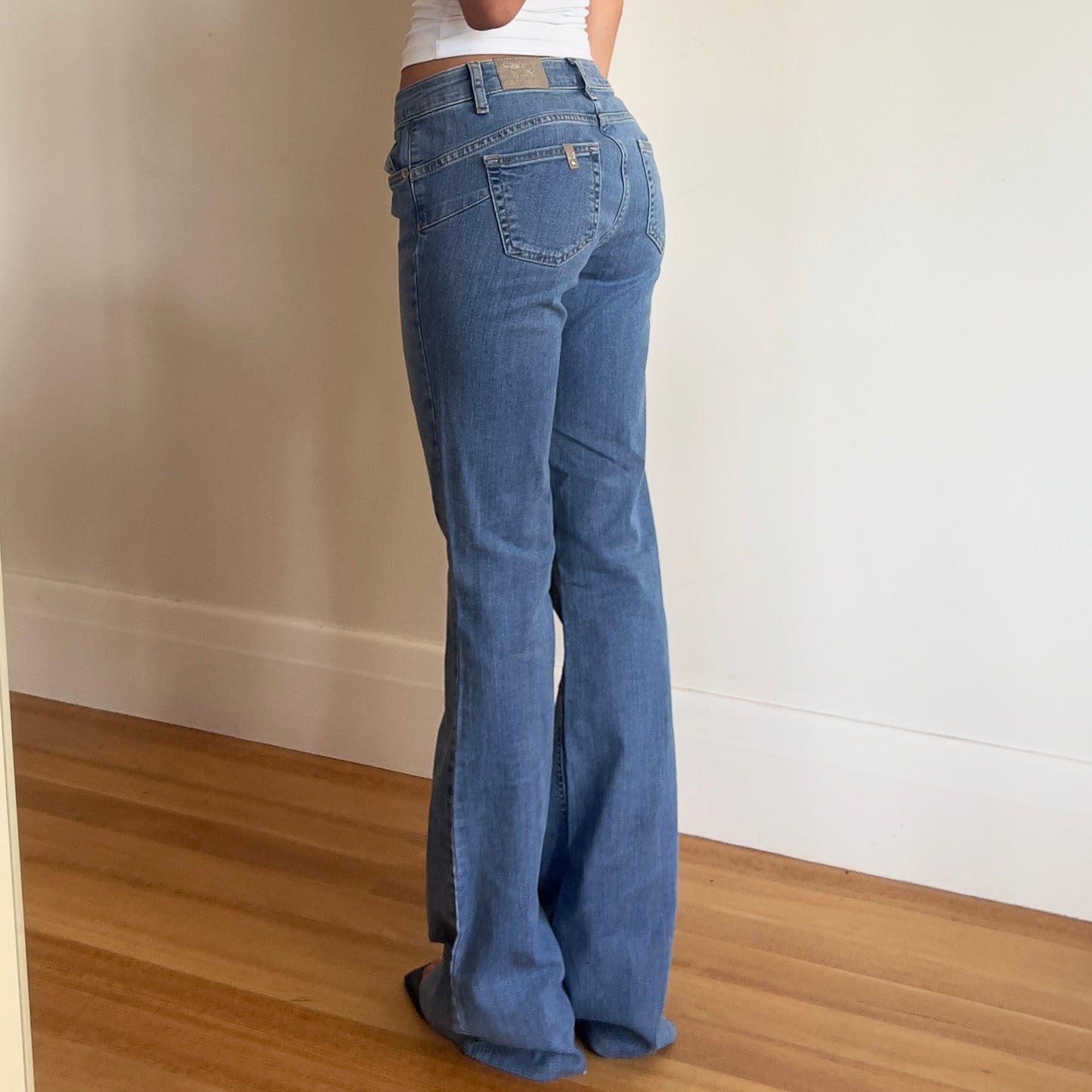 mid rise flare jeans
