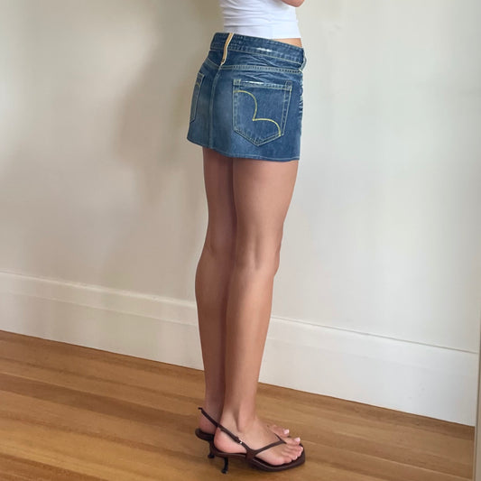 y2k denim mini skirt