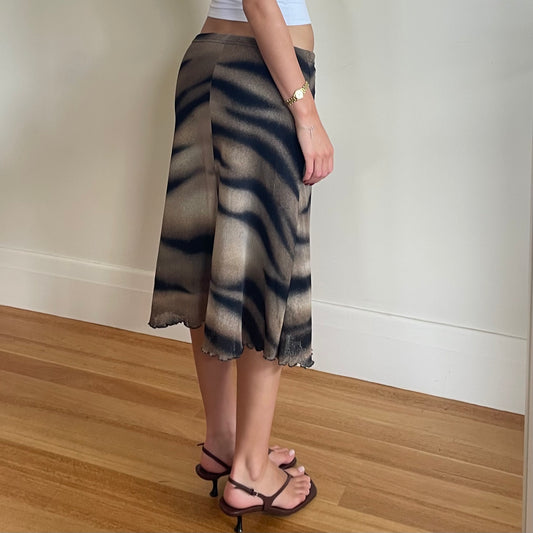 90s tiger midi skirt