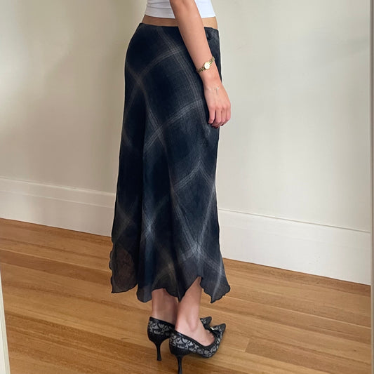 vintage argyle maxi skirt