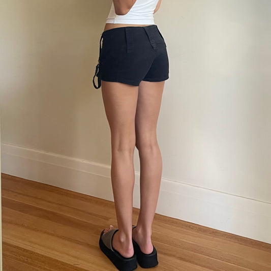 y2k black shorts
