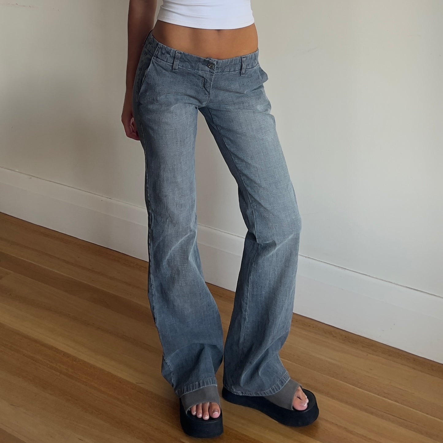 low rise bootcut jeans