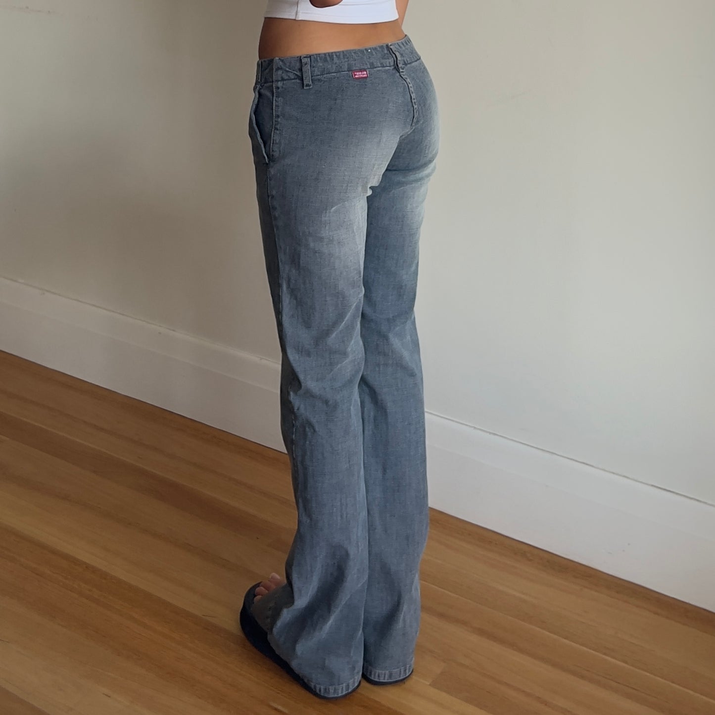 low rise bootcut jeans