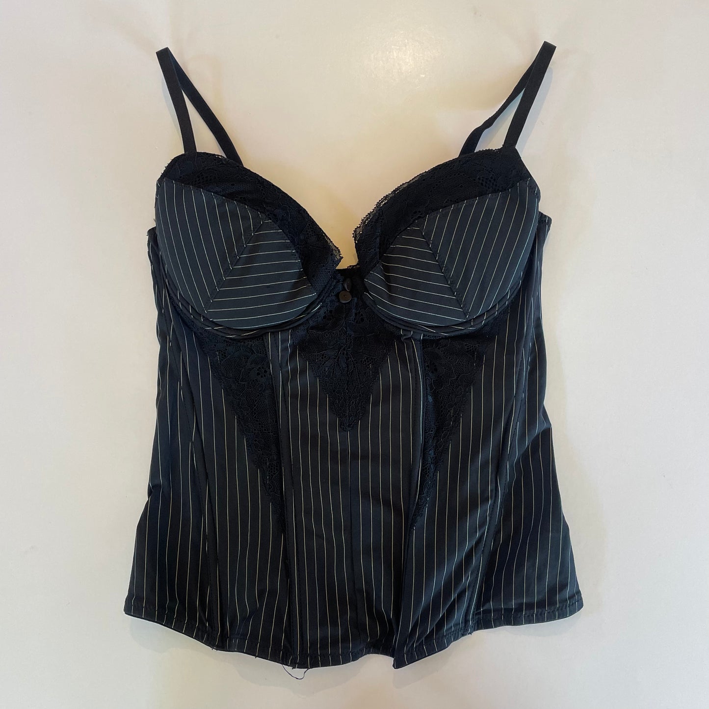 pinstripe corset