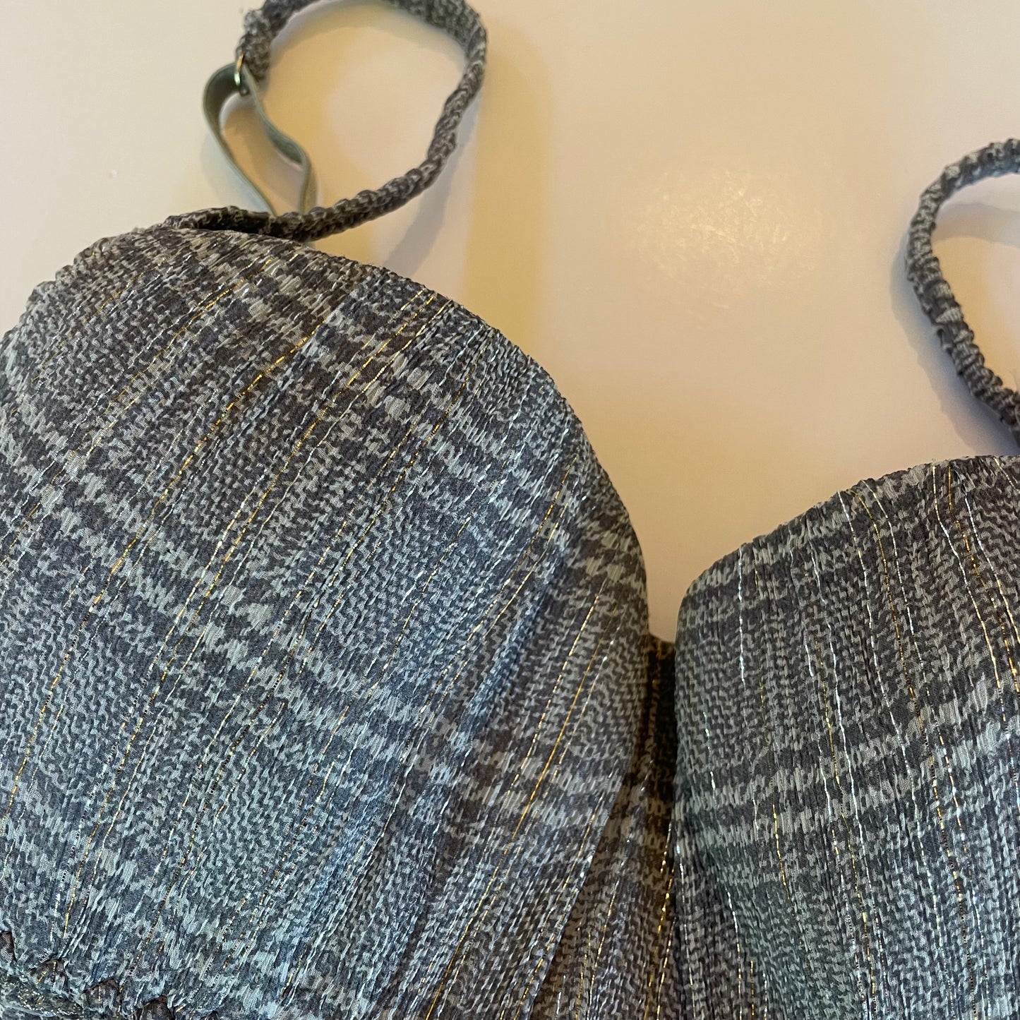plaid bustier cami