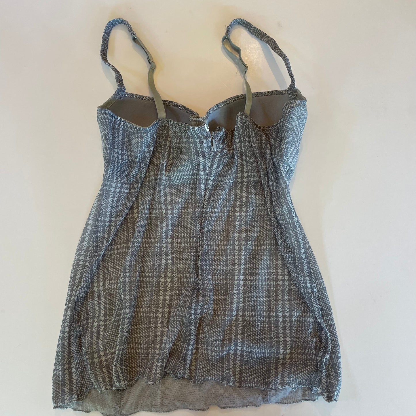 plaid bustier cami