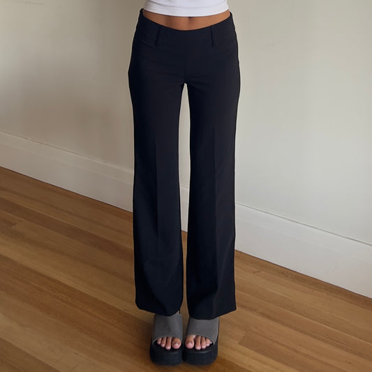 black wide leg trousers