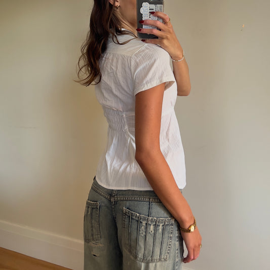 90s white Esprit shirt