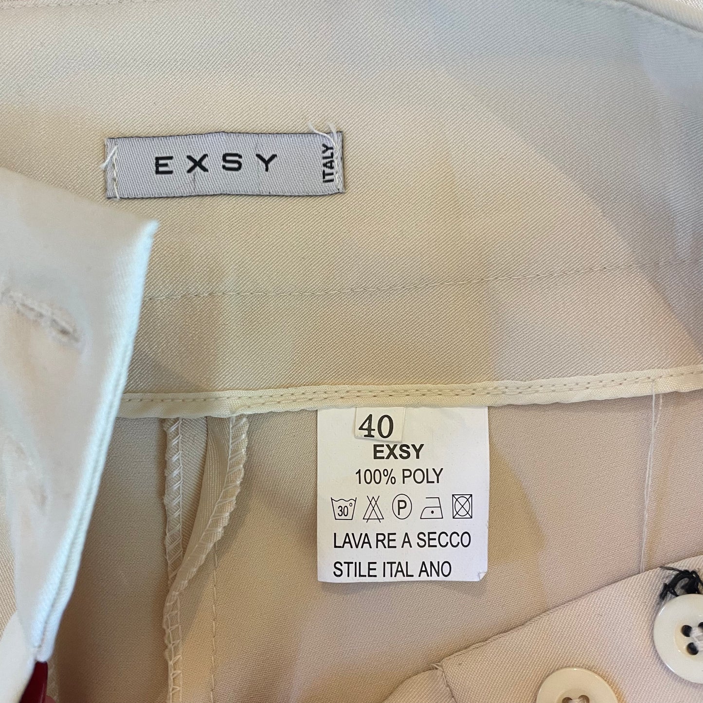 90s cream deadstock trousers