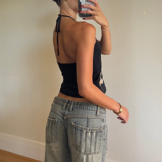 90s graphic halter top