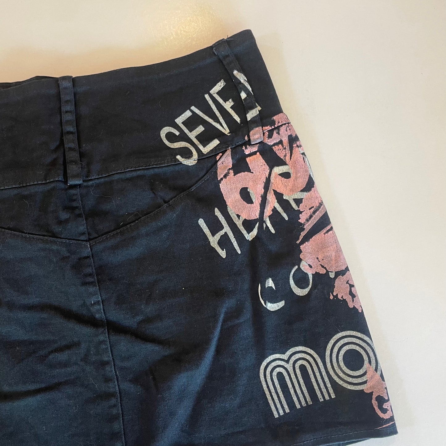 y2k graphic print skirt