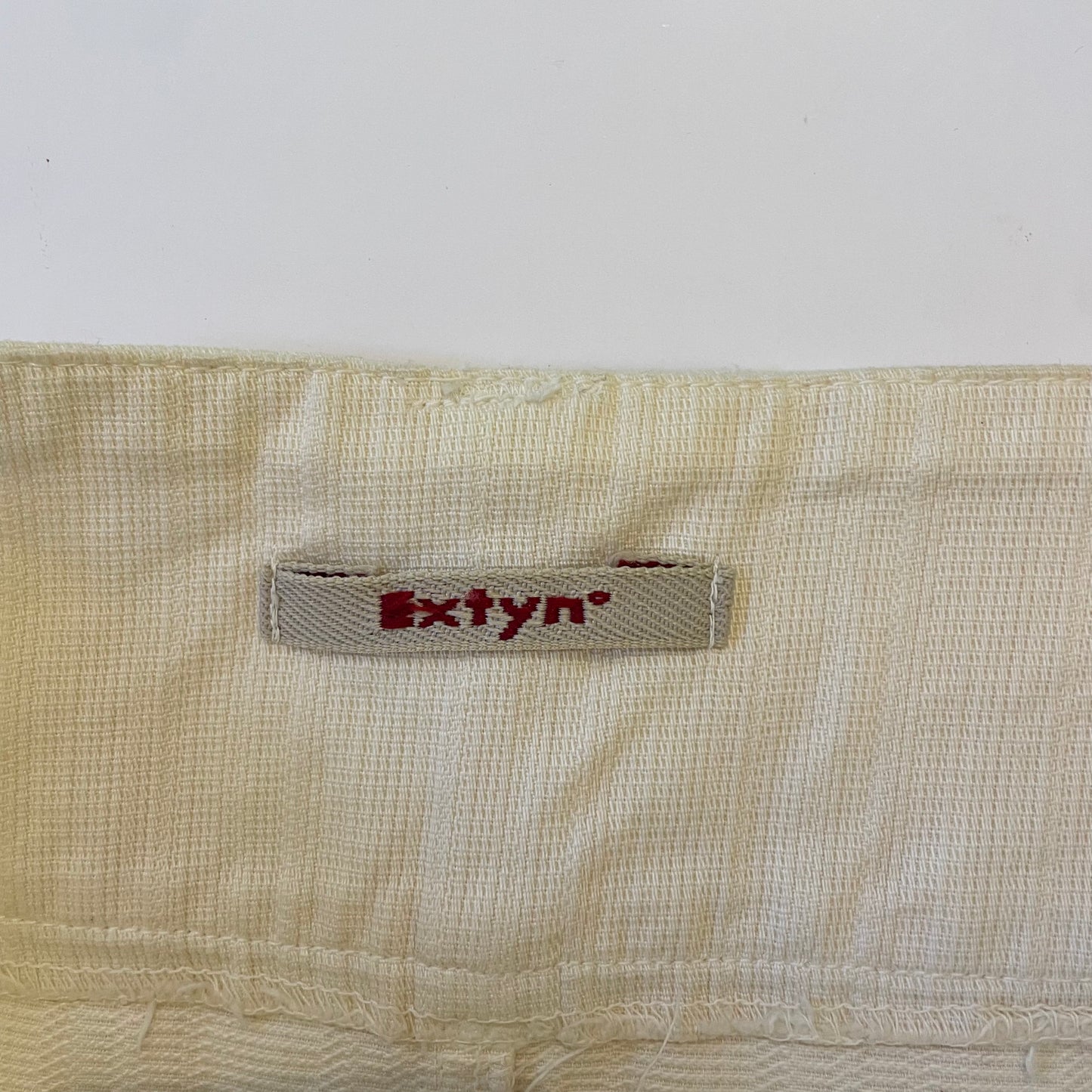 vintage cream denim skirt