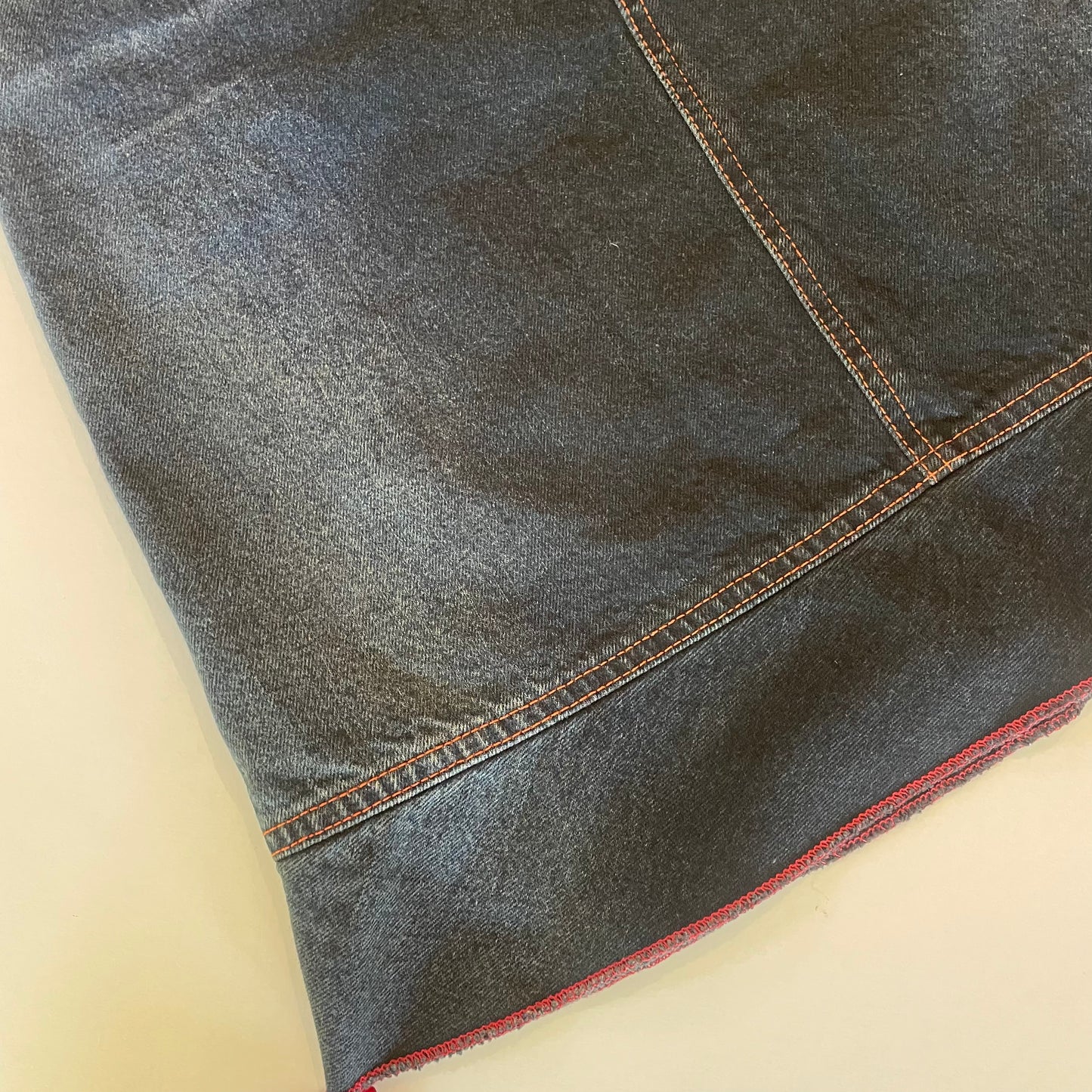 denim midi skirt
