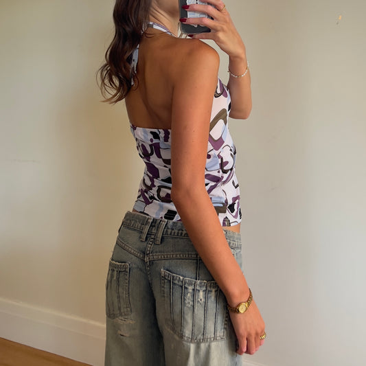 90s graphic halter top