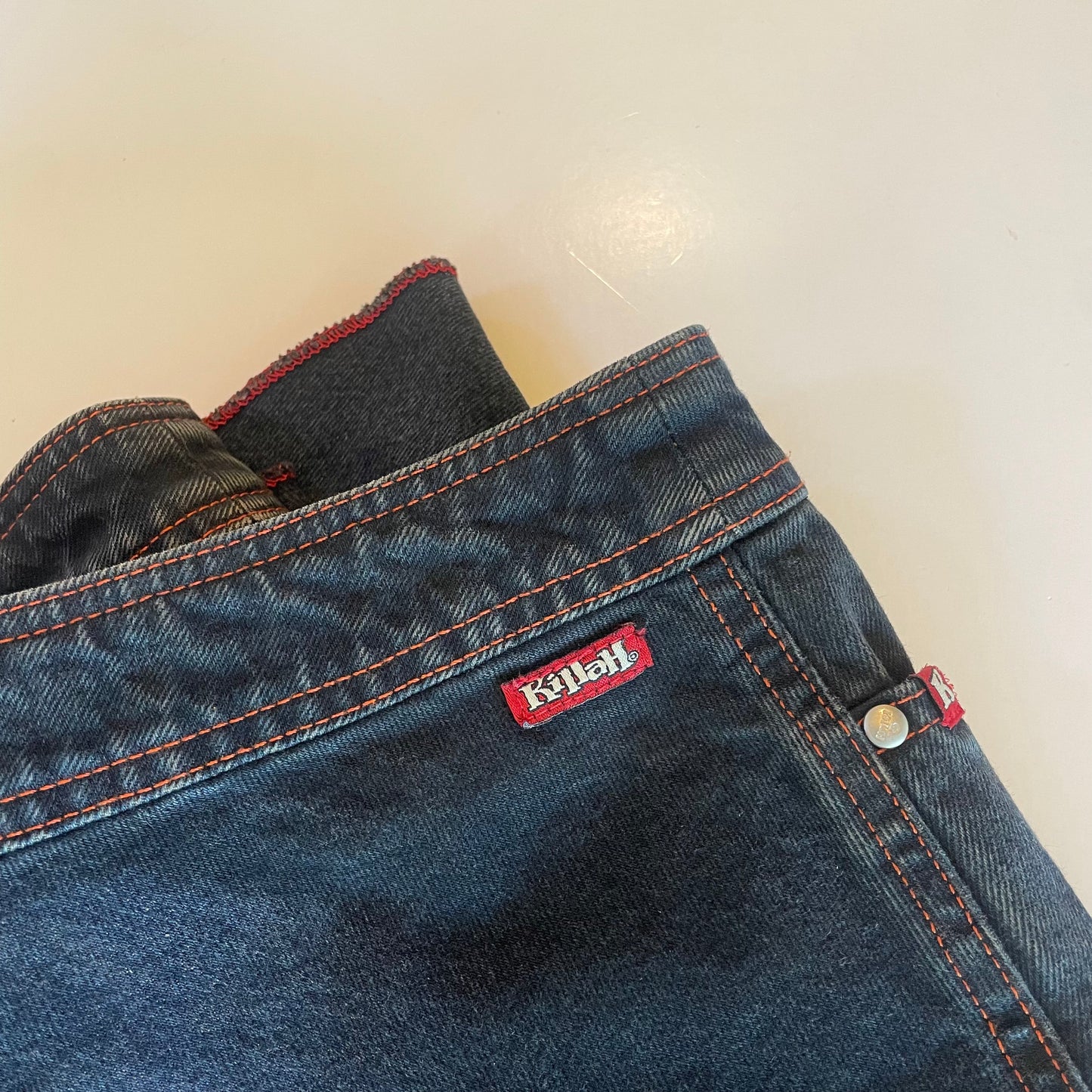 denim midi skirt
