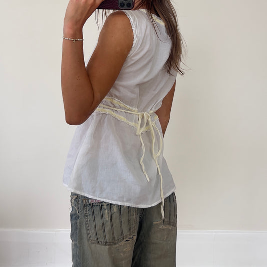 cotton tie up blouse