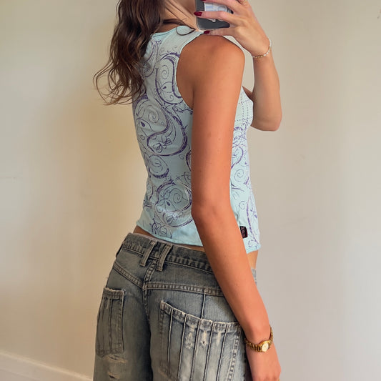 y2k graphic tank top