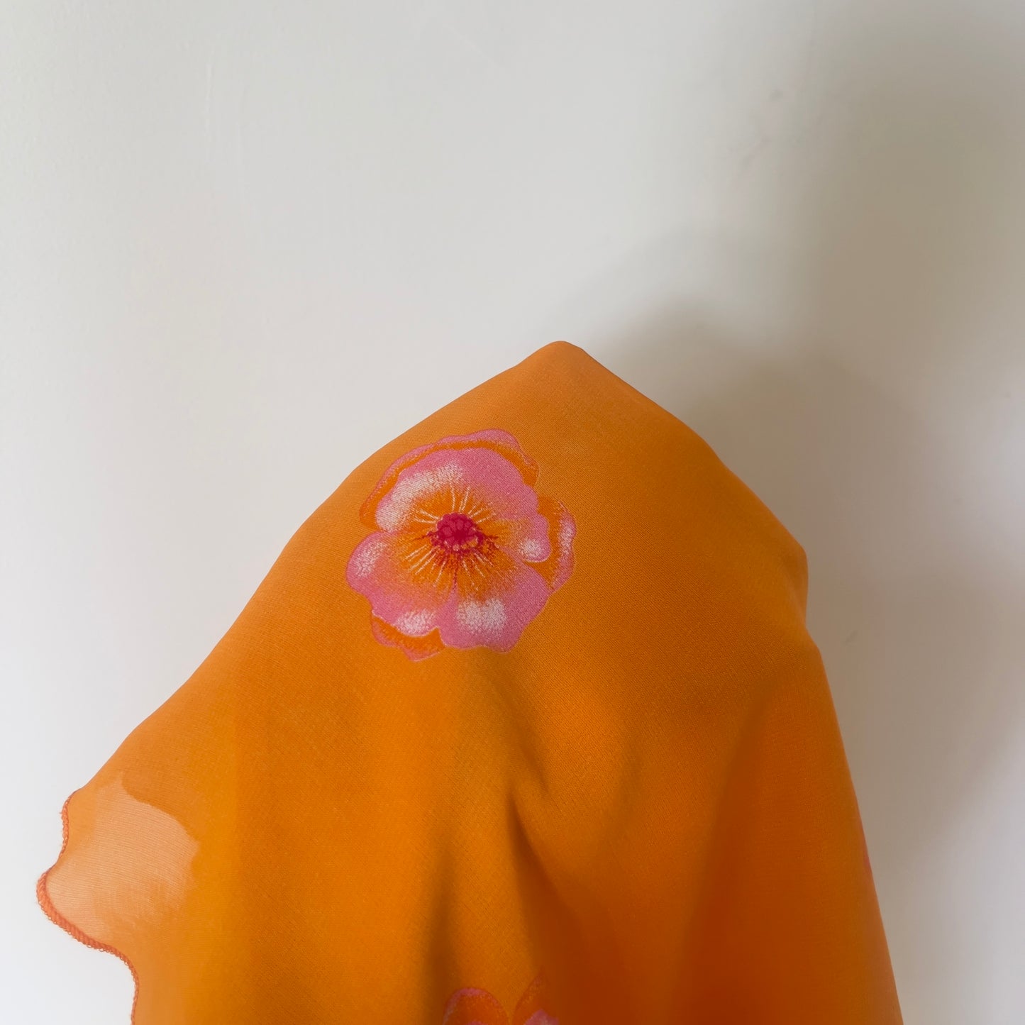 y2k orange floral skirt