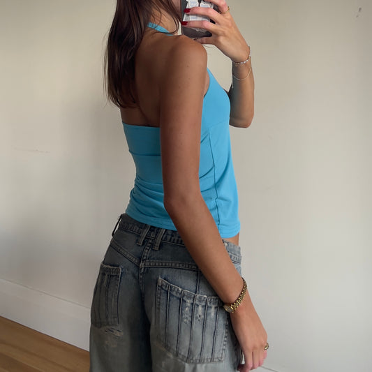 y2k blue halter
