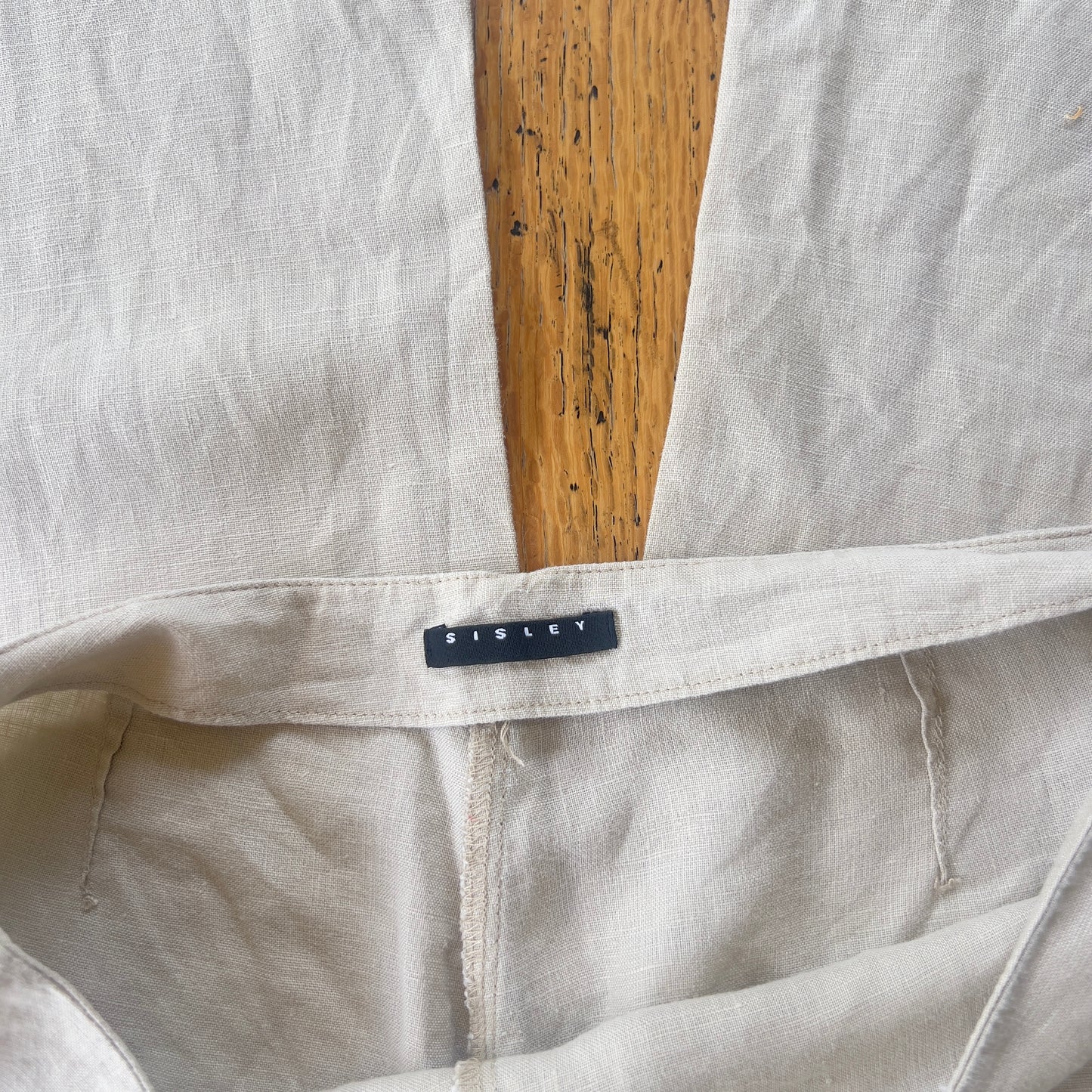 vintage beige linen pants