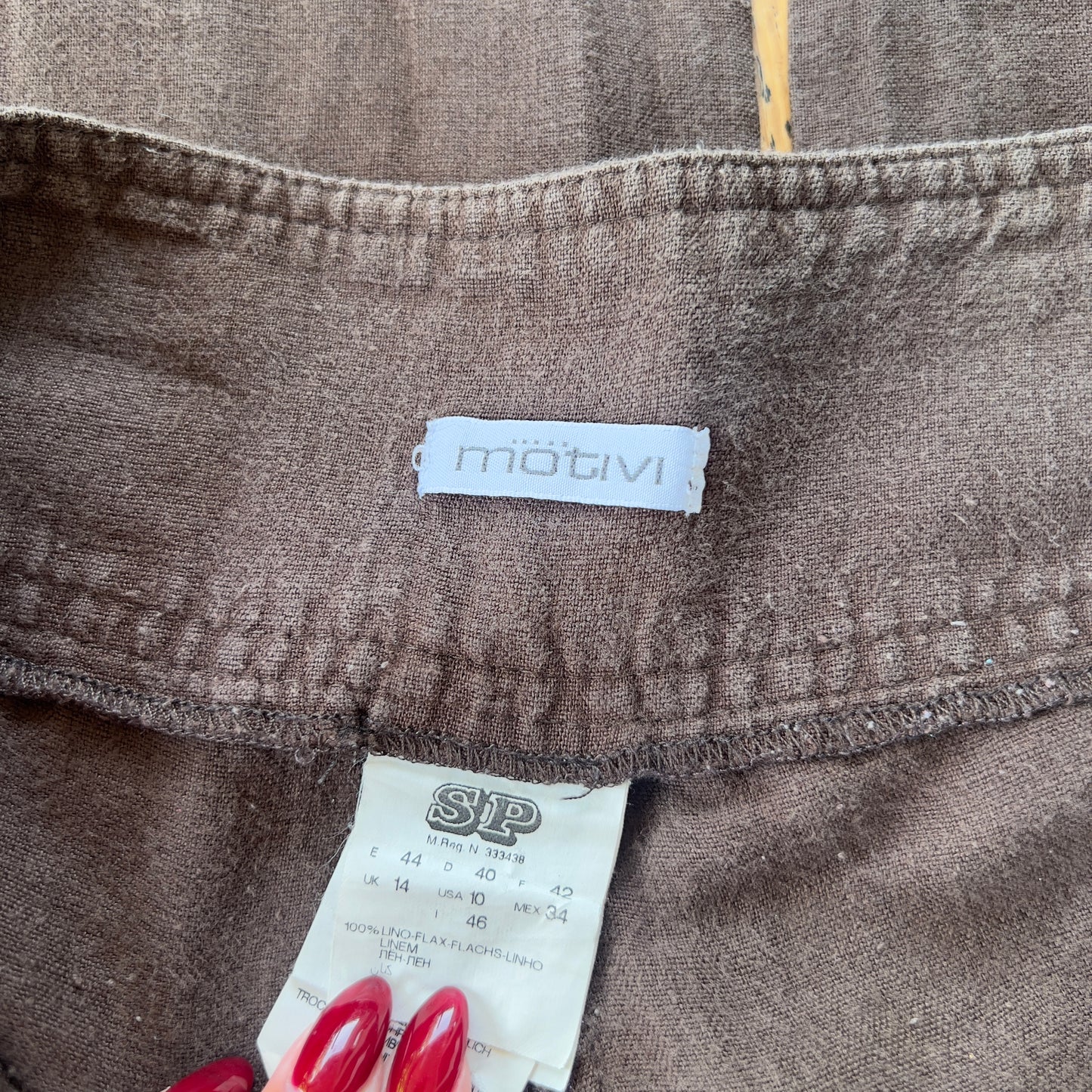 90s brown linen pants