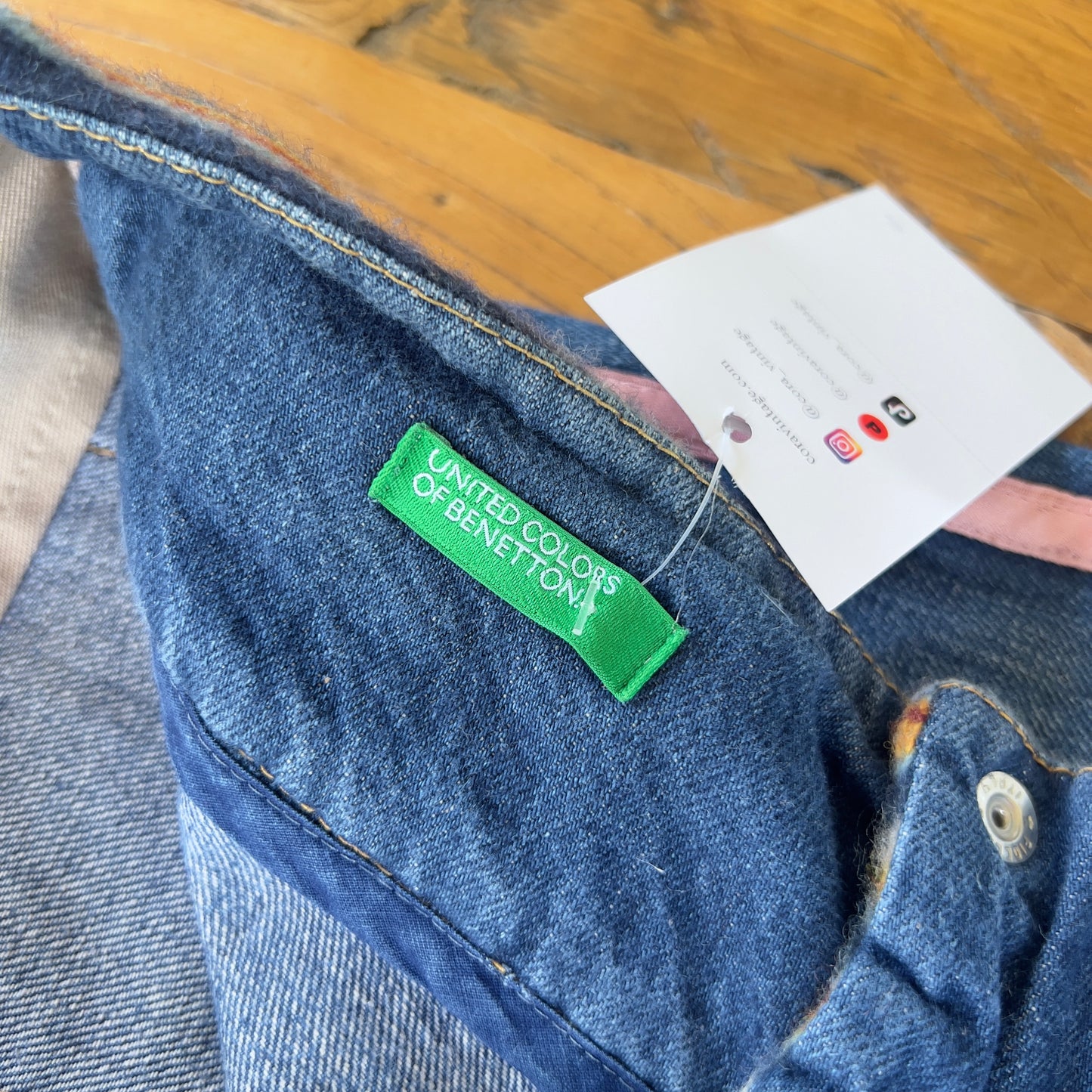 90s denim midi skirt