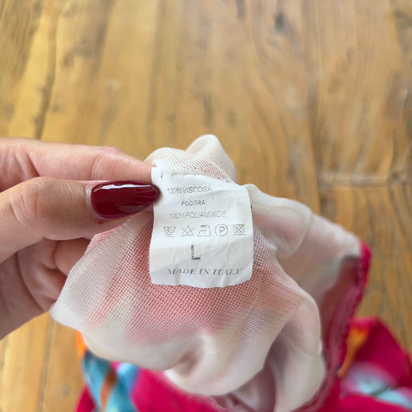 2000s bright graphic midi skirt