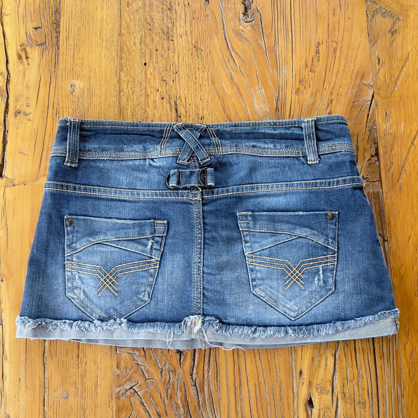 y2k denim mini skirt