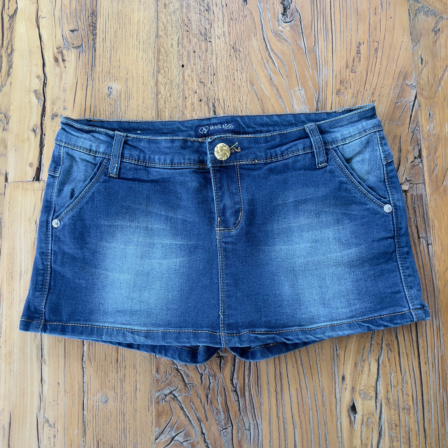 y2k denim mini skort
