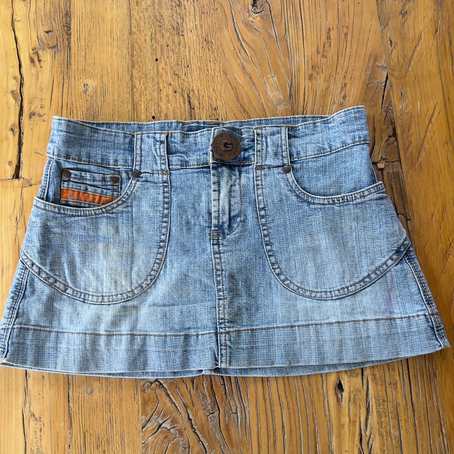 y2k denim mini skirt