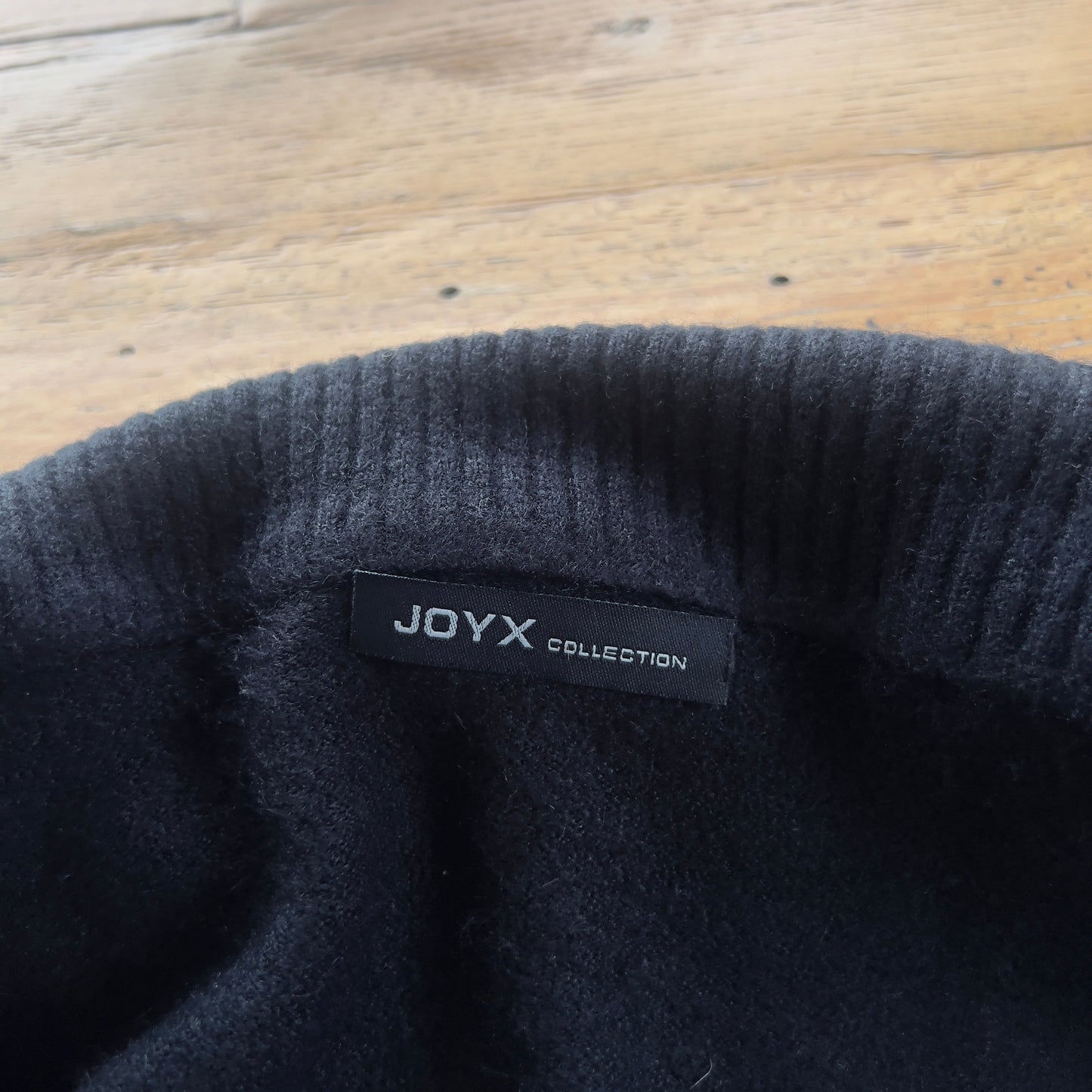 black zip-up knit