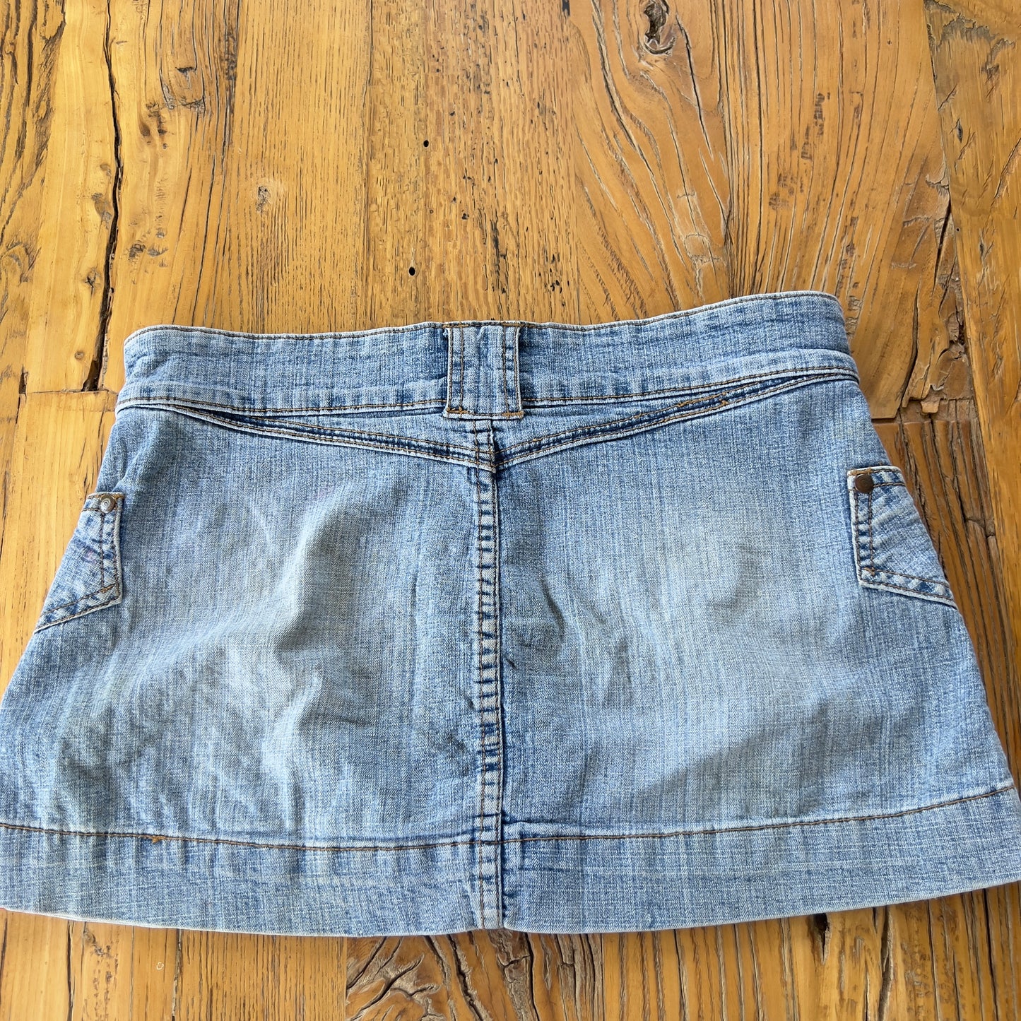 y2k denim mini skirt