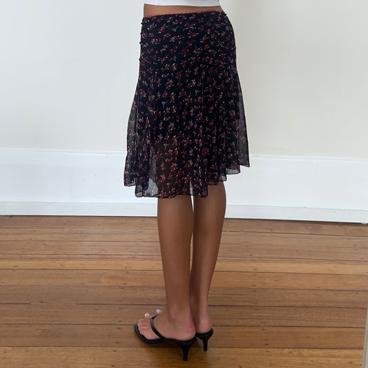 floral midi skirt