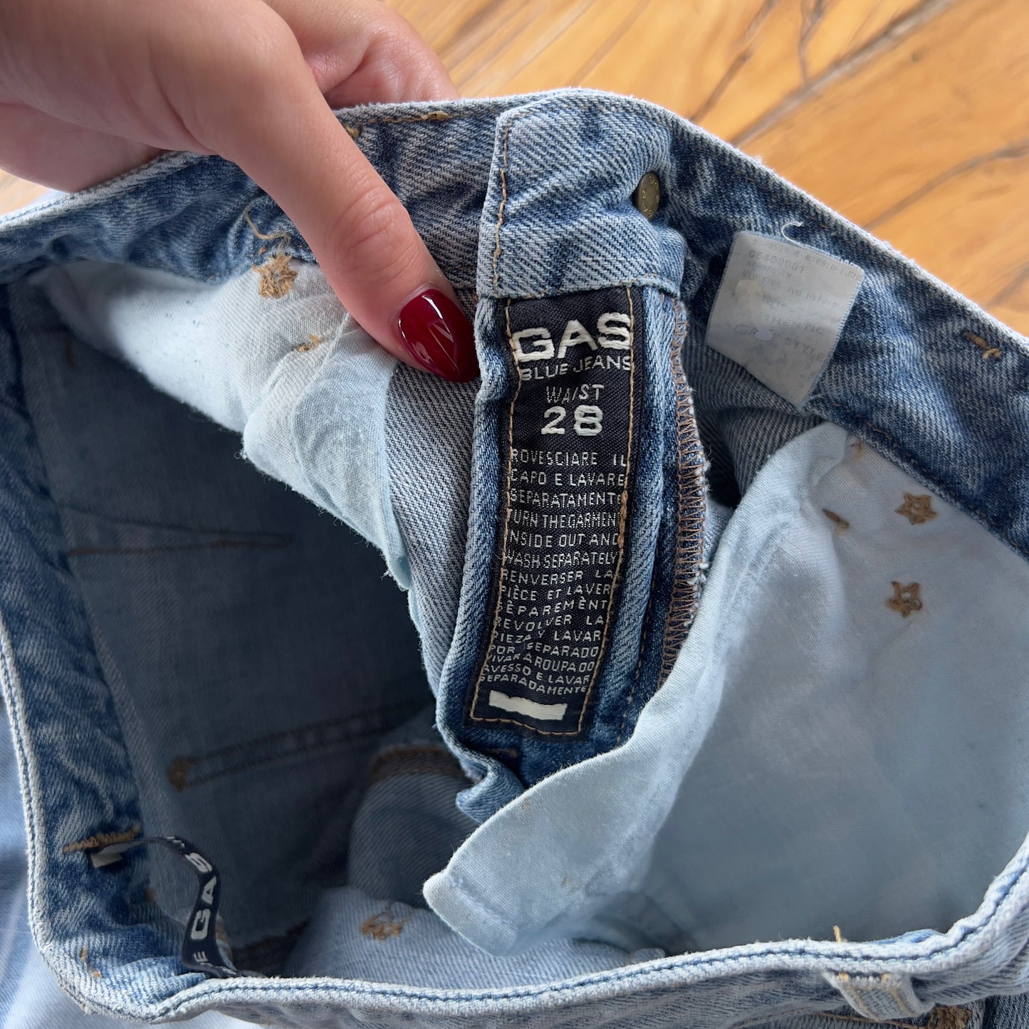 light wash flared GAS jeans