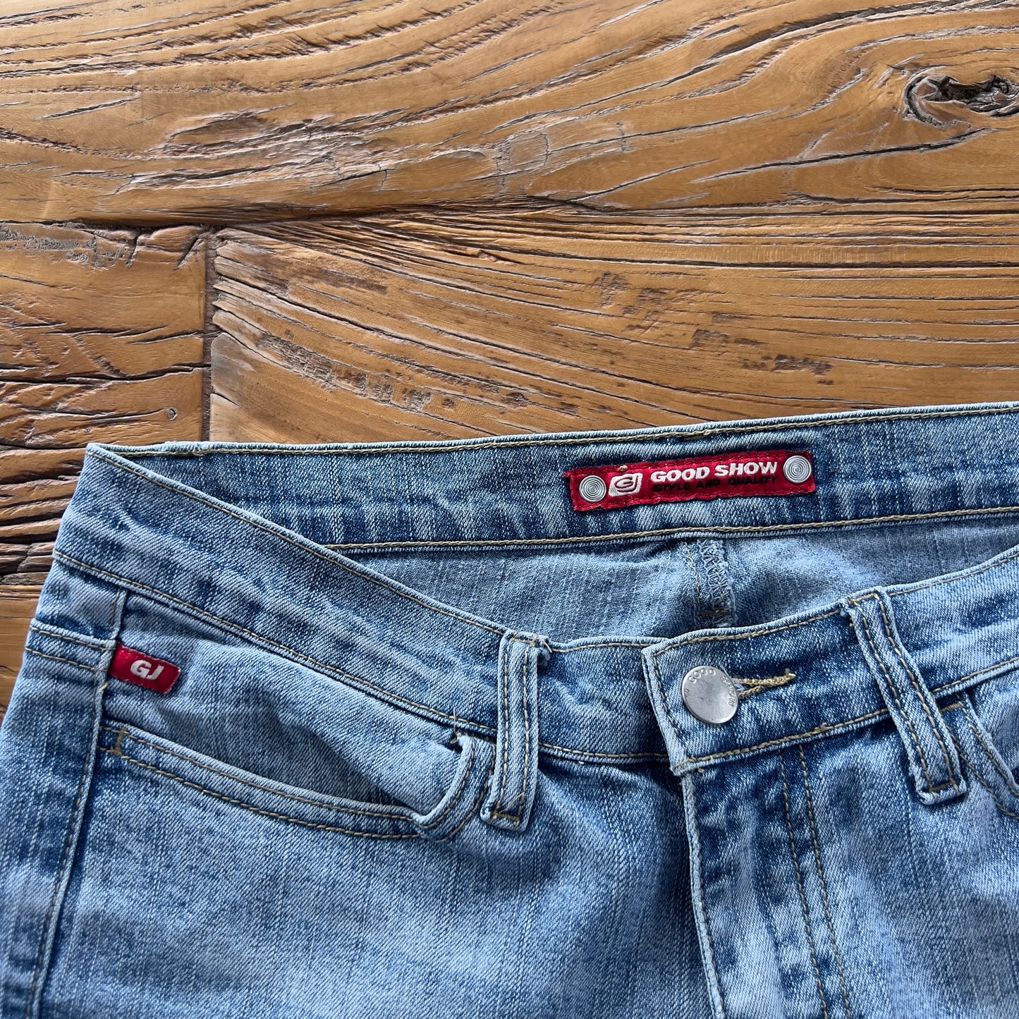 low rise flared jeans