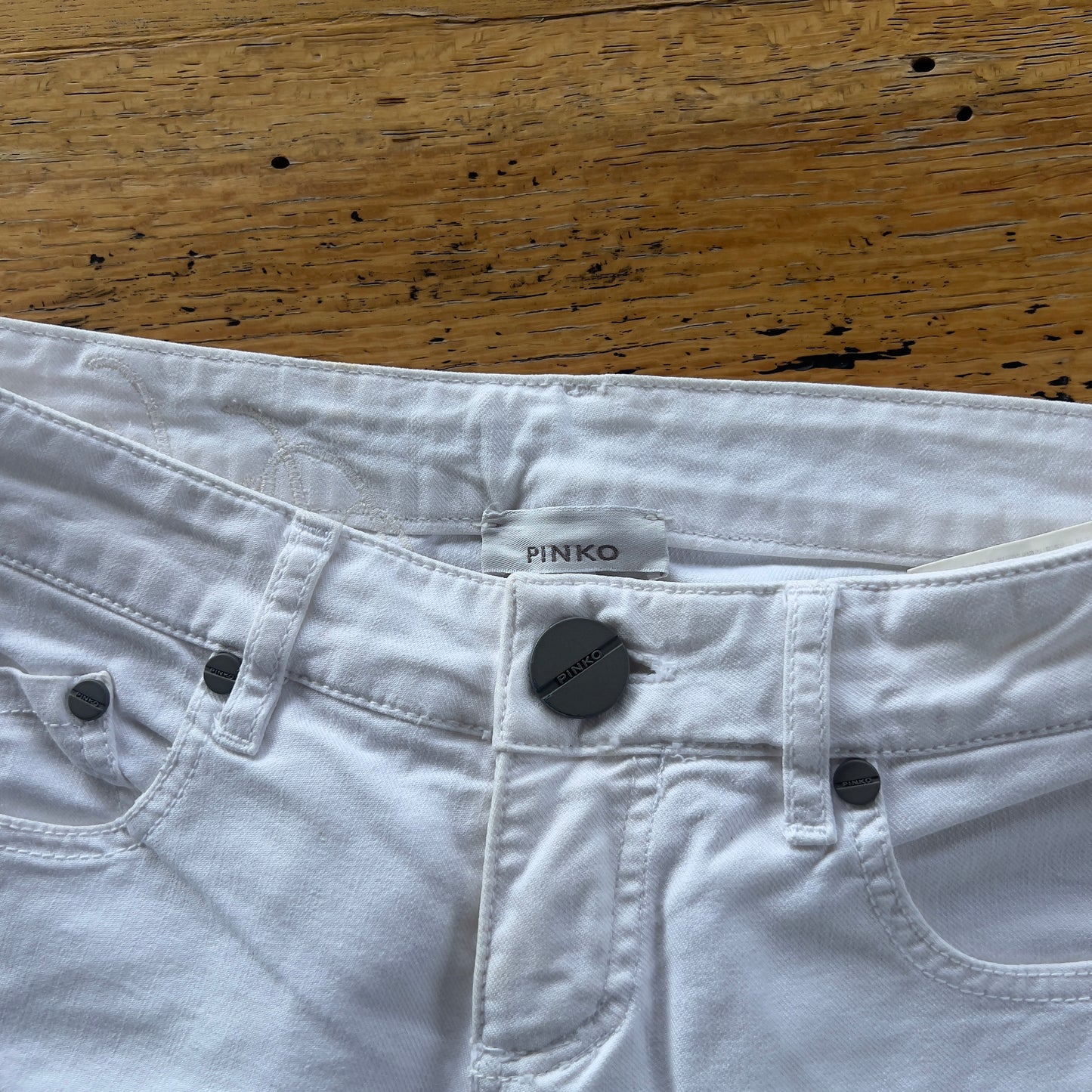 white denim jeans