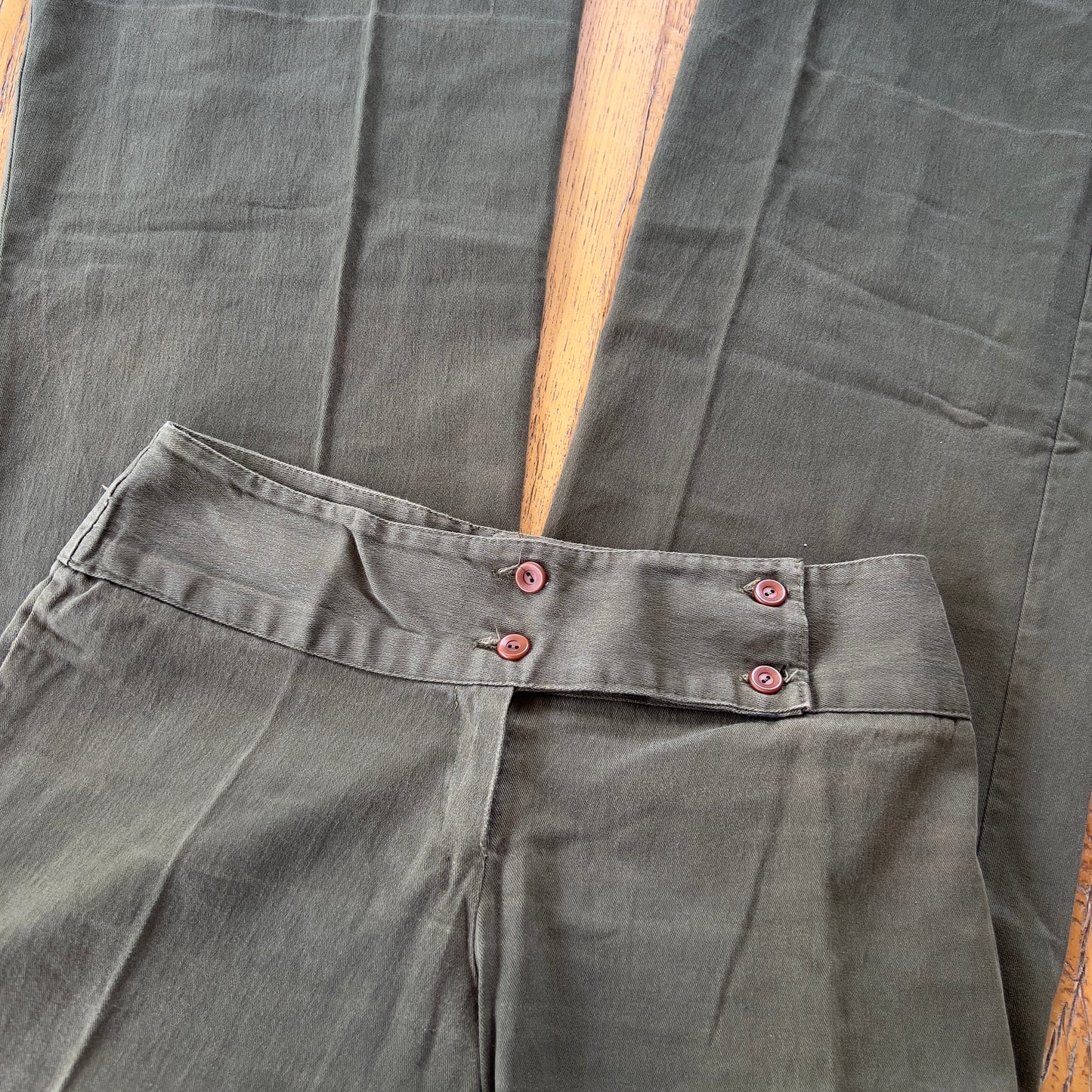 dark green wide leg pants