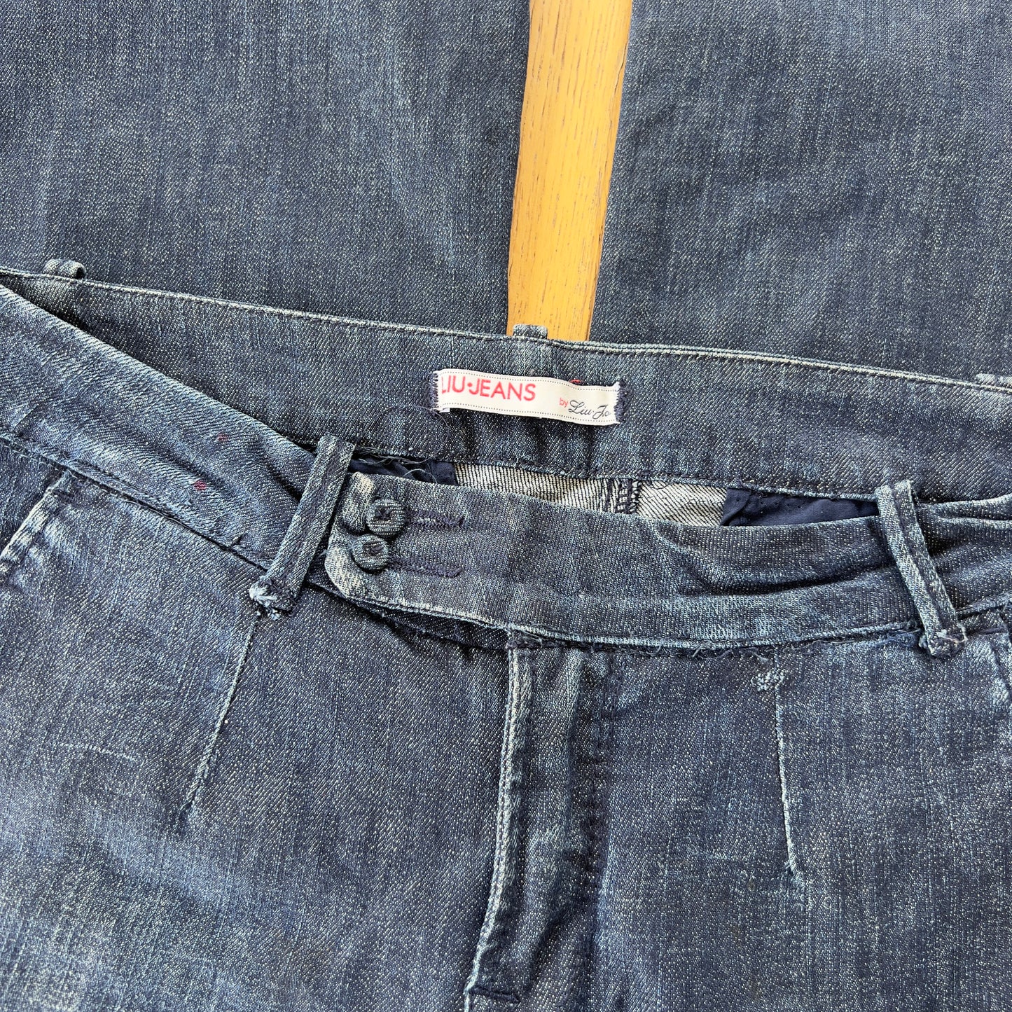 dark wash wide leg jeans