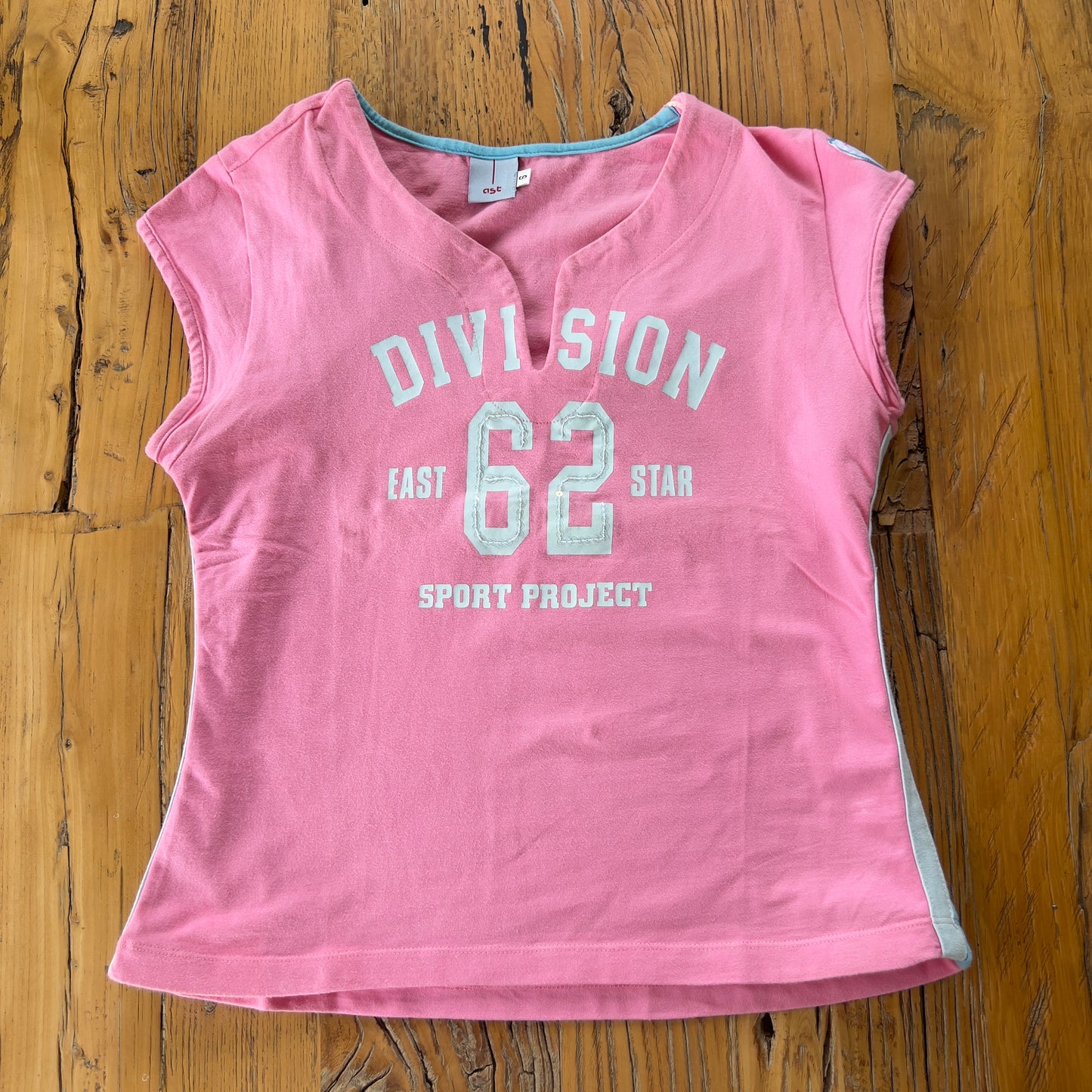 y2k pink sporty baby tee