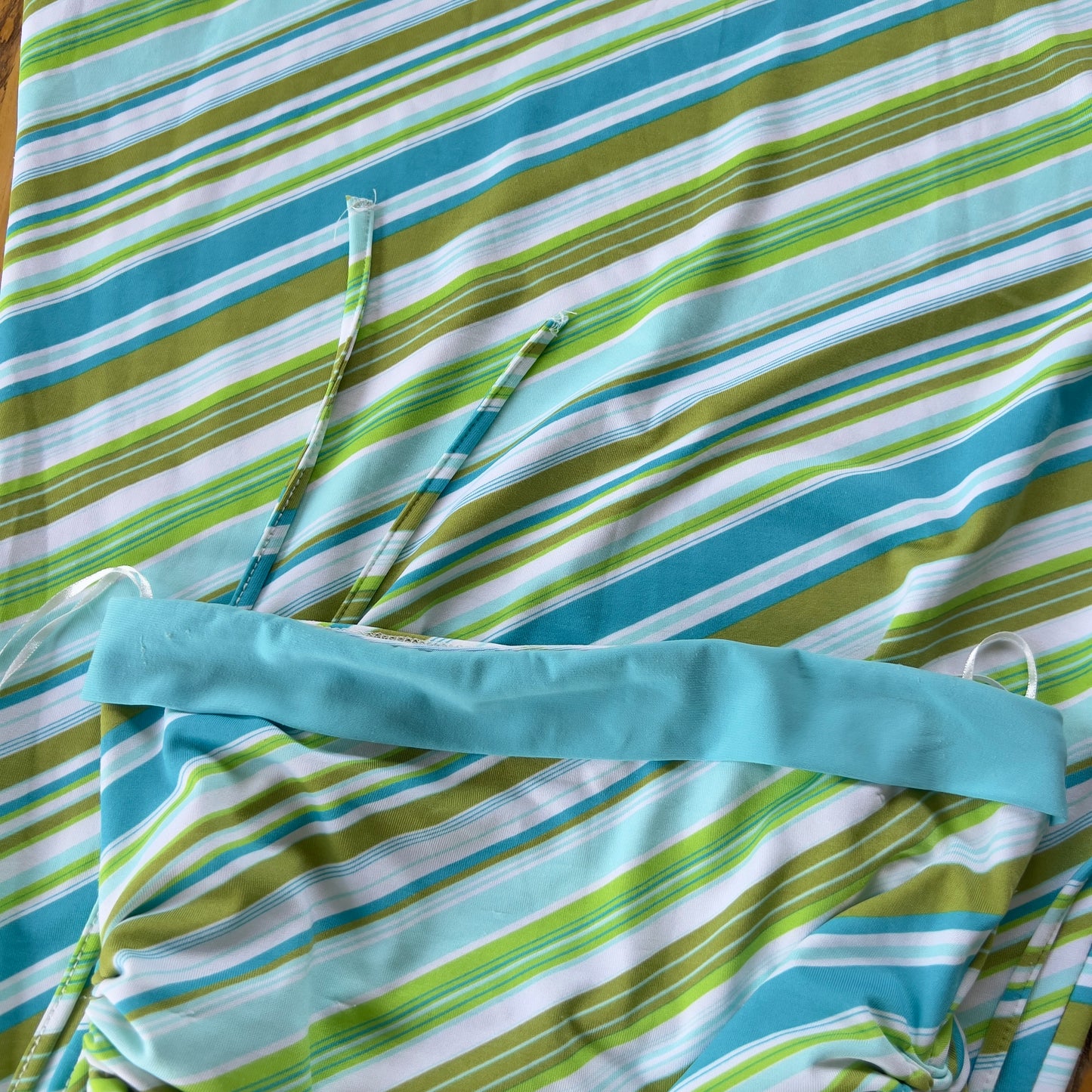 2000s stripe midi dress