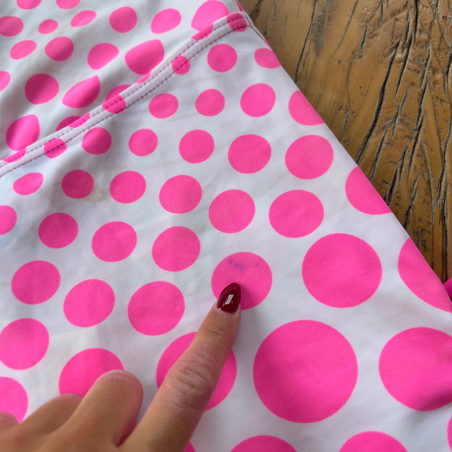 y2k hot pink polka-dot tankini