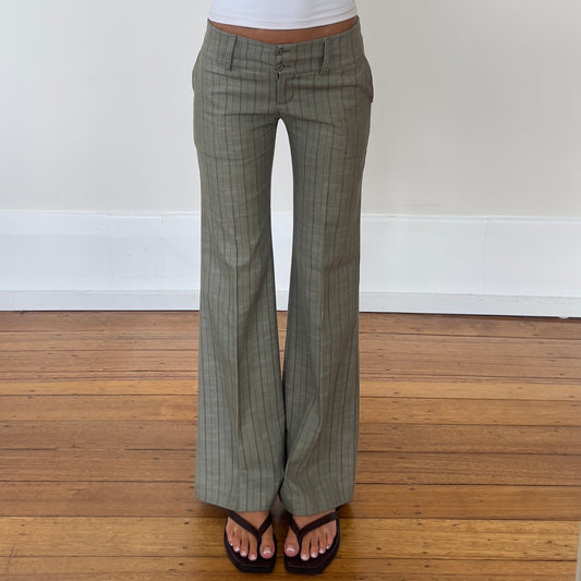flared pinstripe trousers