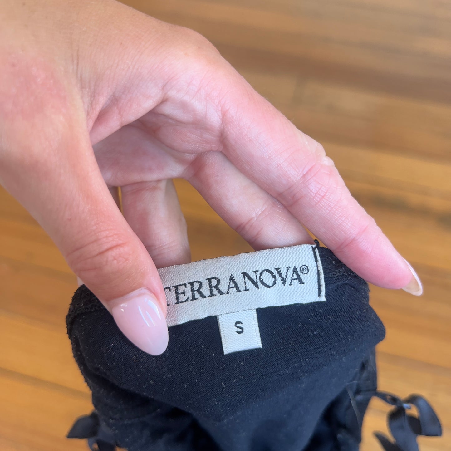 black mesh ruched cami